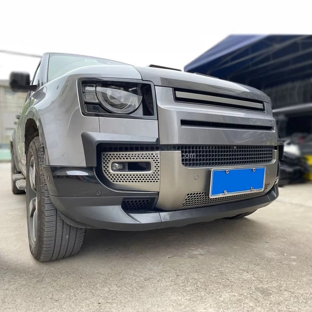 For  Defender 2020- Front Lip Front Shovel Bumper Under Tray Kahn Style